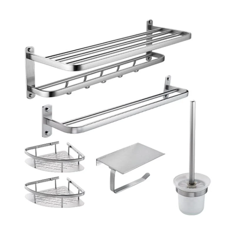 Modern Bathroom Set Paper Holder Bath Shelf Stainless Steel Bathroom Accessory Kit -Bathlova