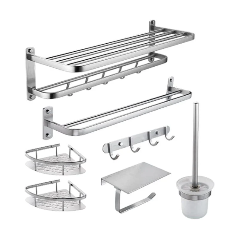 Modern Bathroom Set Paper Holder Bath Shelf Stainless Steel Bathroom Accessory Kit -Bathlova