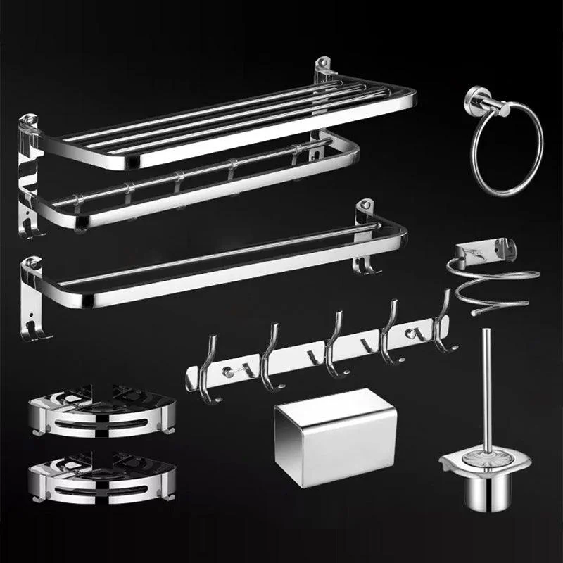 Modern Bathroom Set Stainless Steel Bath Shelf Bathroom Accessory Kit -Bathlova