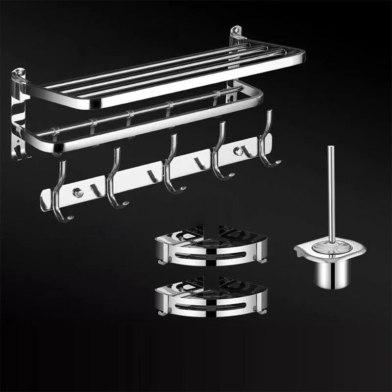 Modern Bathroom Set Stainless Steel Bath Shelf Bathroom Accessory Kit -Bathlova