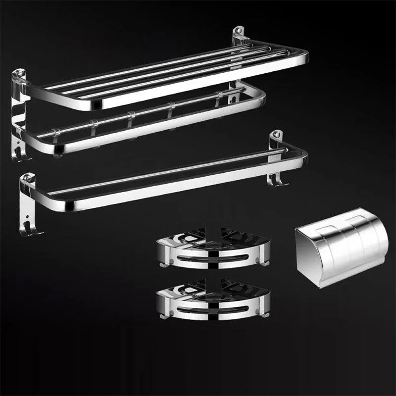 Modern Bathroom Set Stainless Steel Bath Shelf Bathroom Accessory Kit -Bathlova