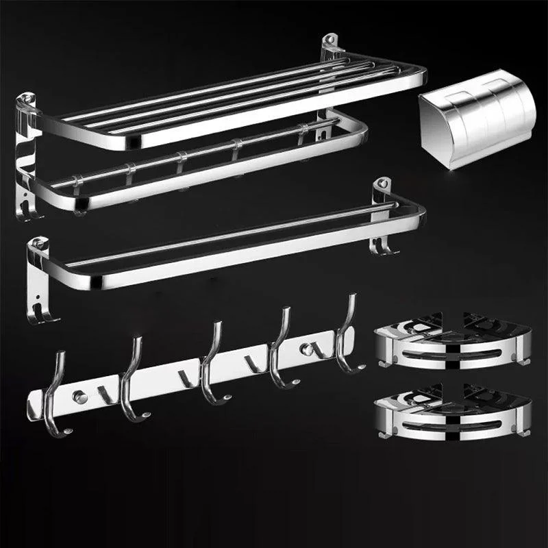 Modern Bathroom Set Stainless Steel Bath Shelf Bathroom Accessory Kit -Bathlova