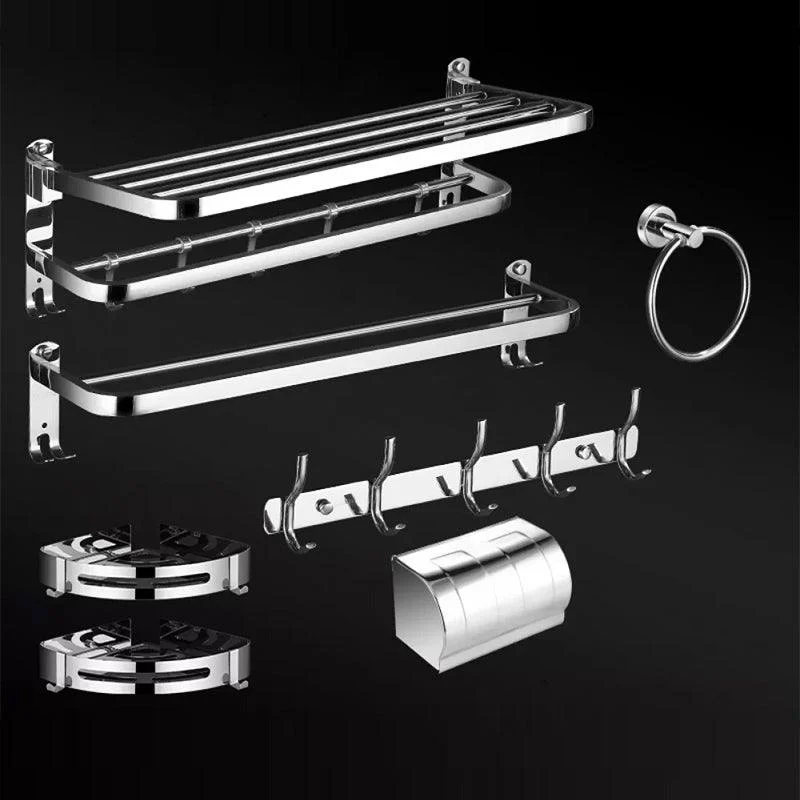 Modern Bathroom Set Stainless Steel Bath Shelf Bathroom Accessory Kit -Bathlova