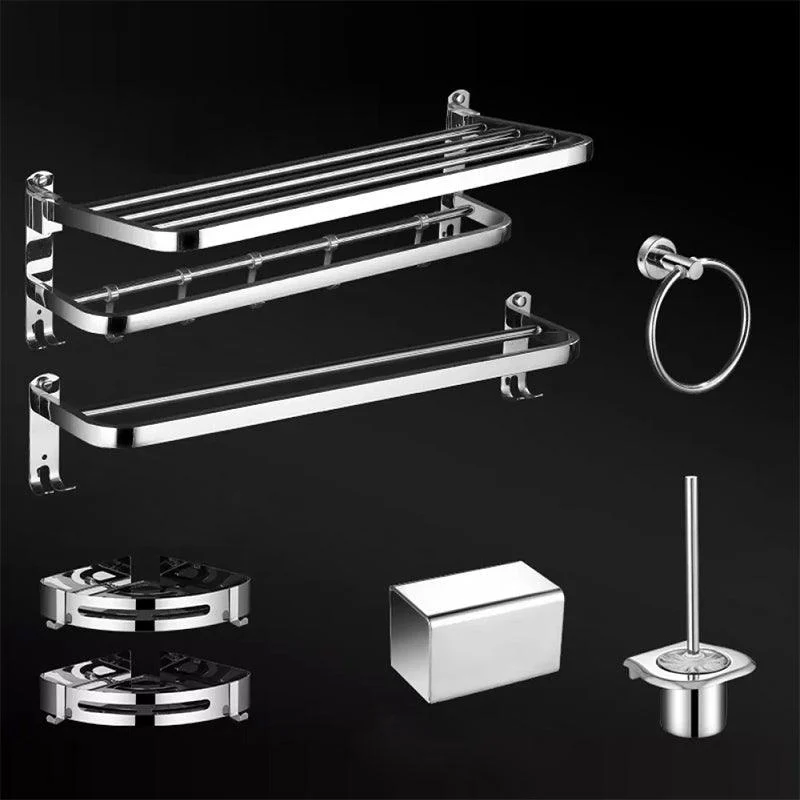 Modern Bathroom Set Stainless Steel Bath Shelf Bathroom Accessory Kit -Bathlova