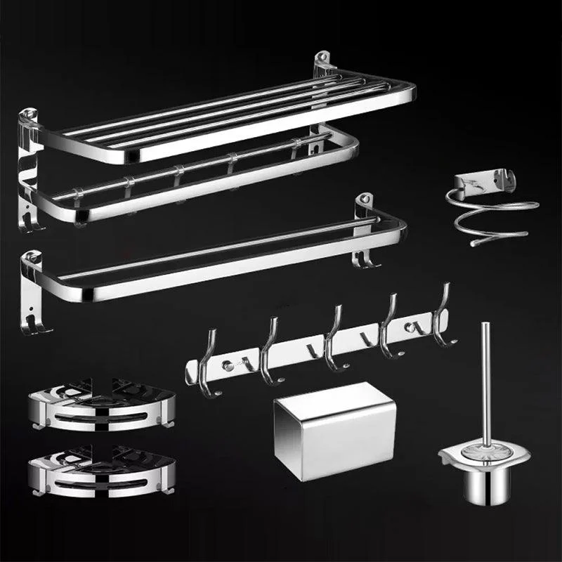 Modern Bathroom Set Stainless Steel Bath Shelf Bathroom Accessory Kit -Bathlova