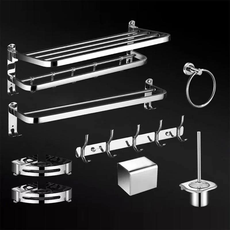 Modern Bathroom Set Stainless Steel Bath Shelf Bathroom Accessory Kit -Bathlova