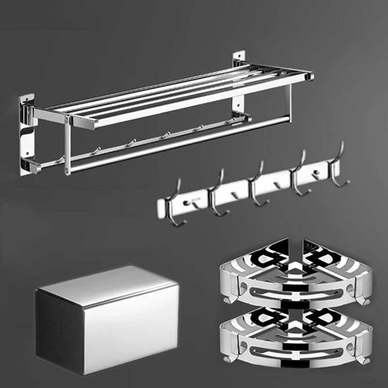 Modern Bathroom Set Stainless Steel Bath Shelf Paper Holder Bathroom Accessory Kit -Bathlova