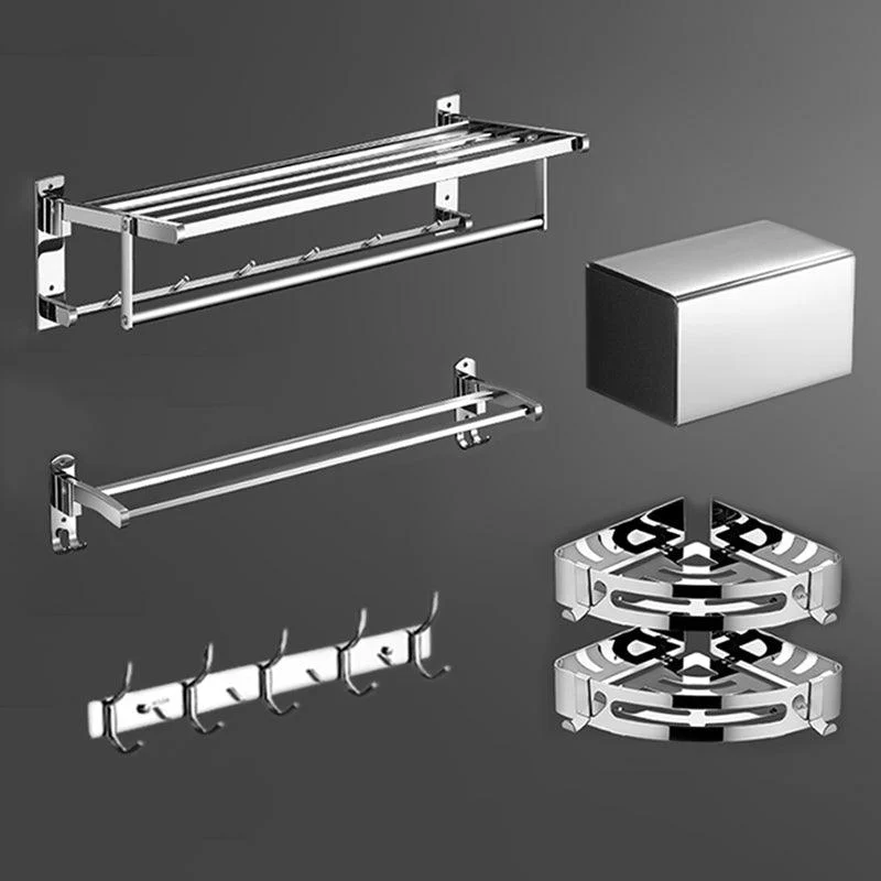 Modern Bathroom Set Stainless Steel Bath Shelf Paper Holder Bathroom Accessory Kit -Bathlova