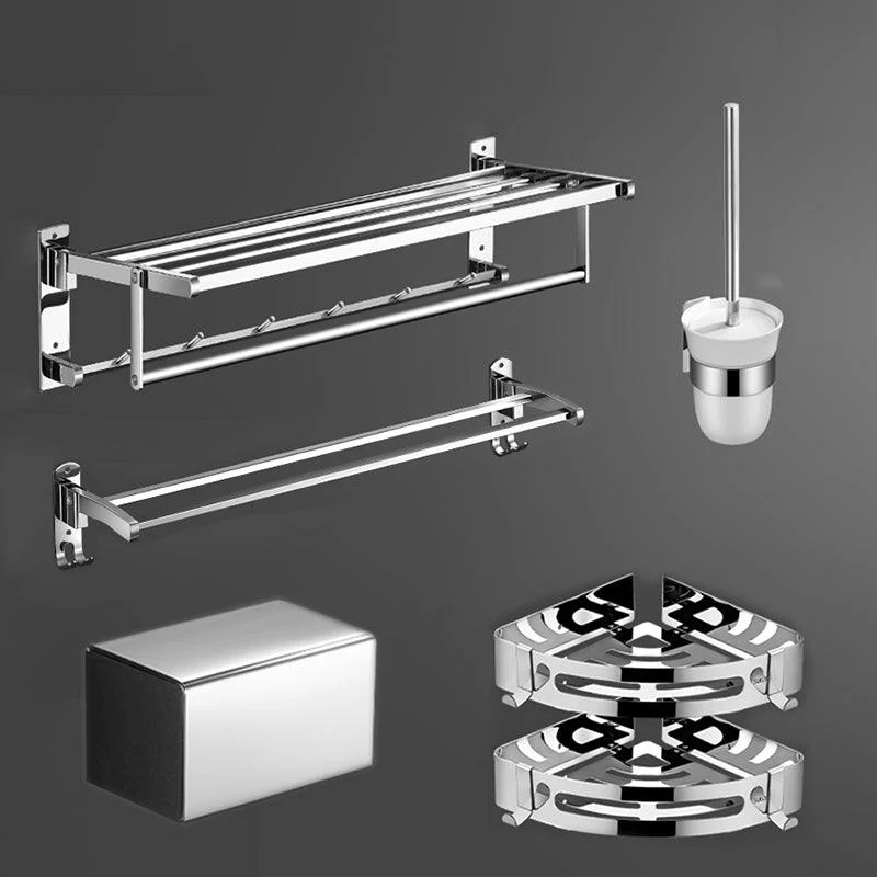 Modern Bathroom Set Stainless Steel Bath Shelf Paper Holder Bathroom Accessory Kit -Bathlova