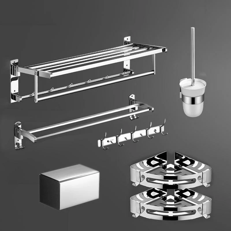 Modern Bathroom Set Stainless Steel Bath Shelf Paper Holder Bathroom Accessory Kit -Bathlova