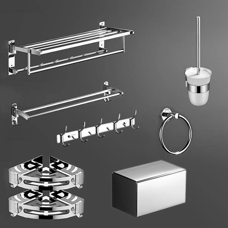 Modern Bathroom Set Stainless Steel Bath Shelf Paper Holder Bathroom Accessory Kit -Bathlova