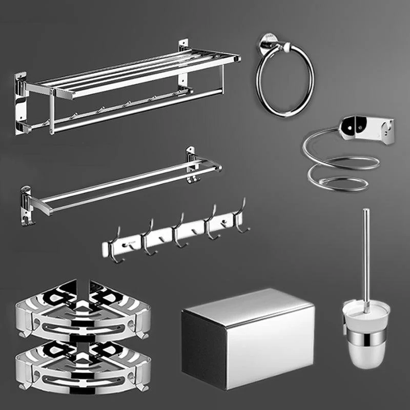 Modern Bathroom Set Stainless Steel Bath Shelf Paper Holder Bathroom Accessory Kit -Bathlova