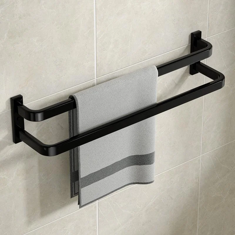 Modern Bathroom Set Towel Bar Paper Holder Black Bathroom Accessory Kit -Bathlova