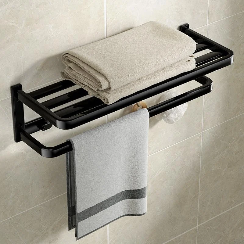 Modern Bathroom Set Towel Bar Paper Holder Black Bathroom Accessory Kit -Bathlova