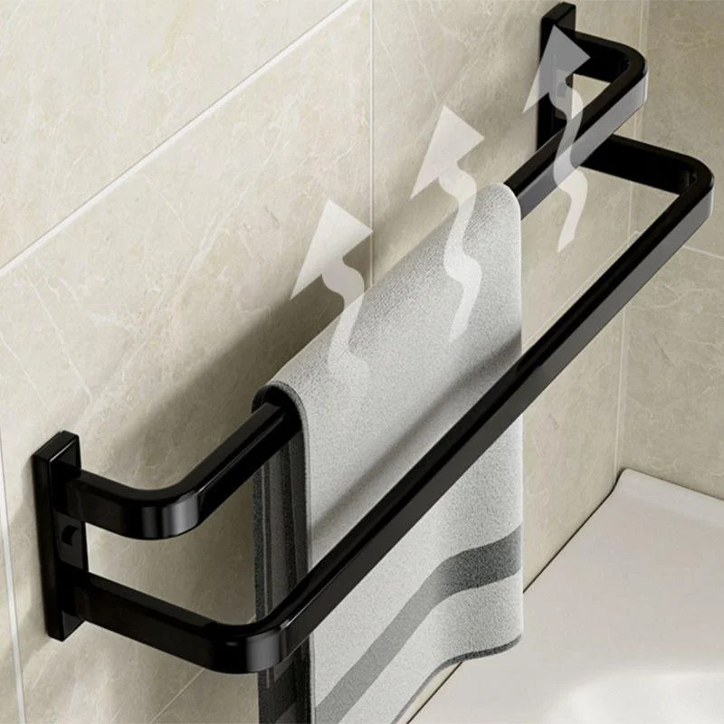 Modern Bathroom Set Towel Bar Paper Holder Black Bathroom Accessory Kit -Bathlova