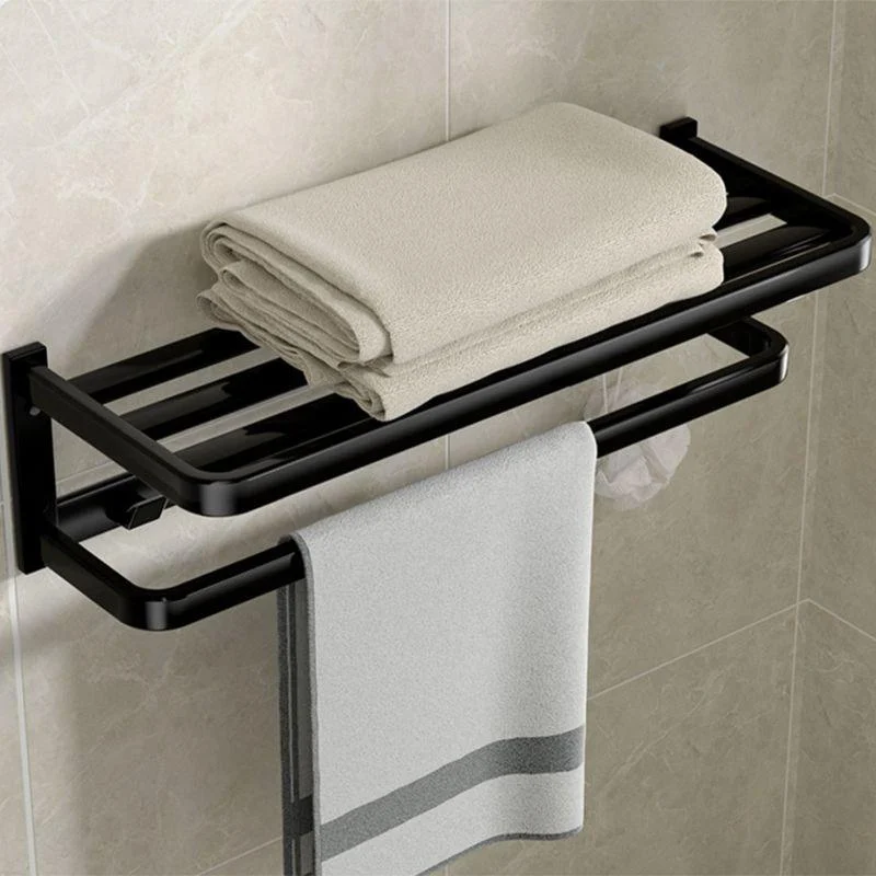 Modern Bathroom Set Towel Bar Paper Holder Black Bathroom Accessory Kit -Bathlova