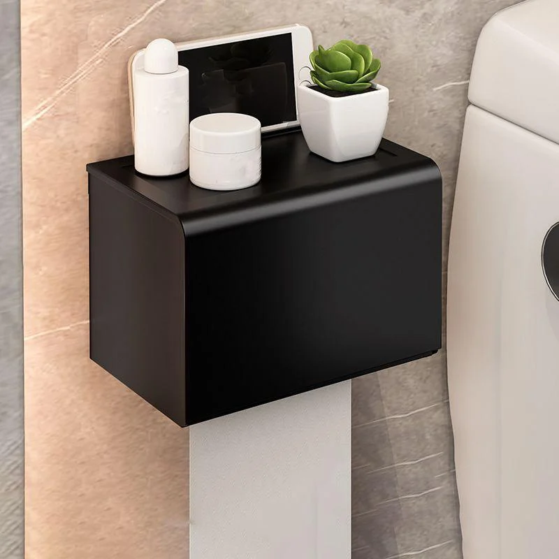 Modern Bathroom Set with Bath Shelf/Towel Bar & Paper Holder Black Bathroom Hardware -Bathlova