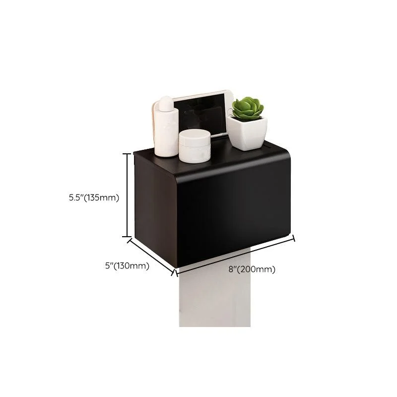 Modern Bathroom Set with Bath Shelf/Towel Bar & Paper Holder Black Bathroom Hardware -Bathlova