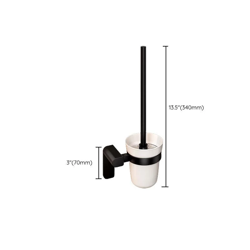 Modern Bathroom Set with Bath Shelf/Towel Bar & Paper Holder Black Bathroom Hardware -Bathlova