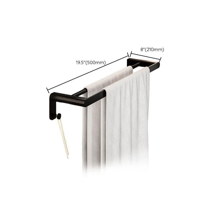 Modern Bathroom Set with Bath Shelf/Towel Bar & Paper Holder Black Bathroom Hardware -Bathlova