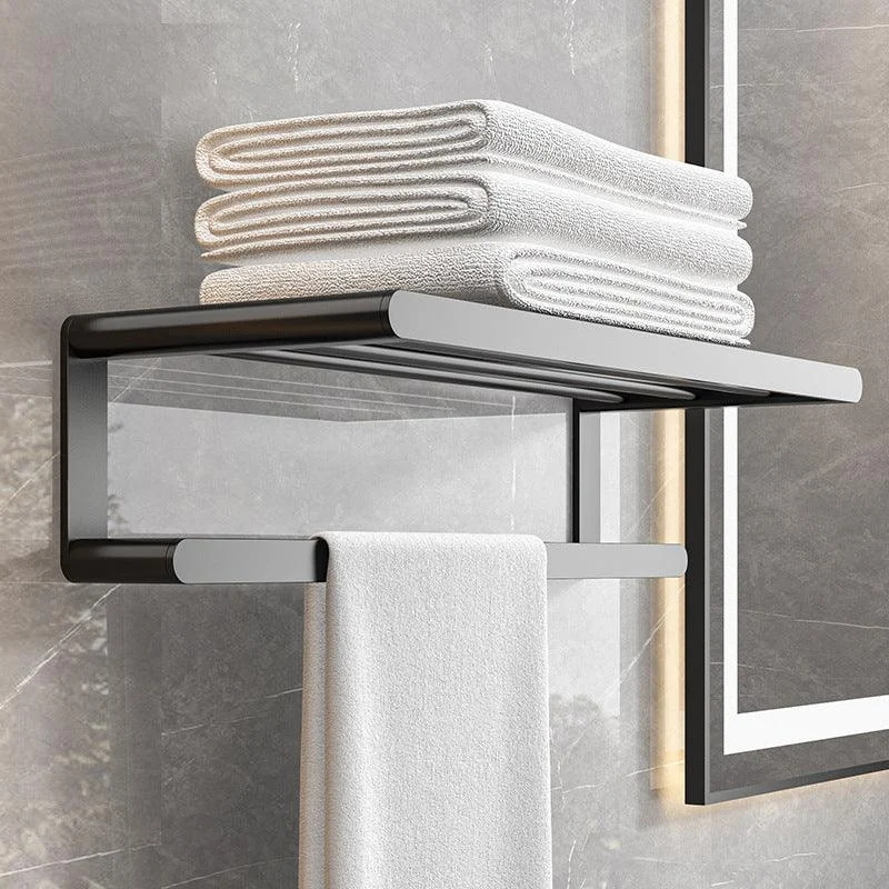 Modern Bathroom Set with Bath Shelf/Towel Bar & Paper Holder Black Bathroom Hardware -Bathlova