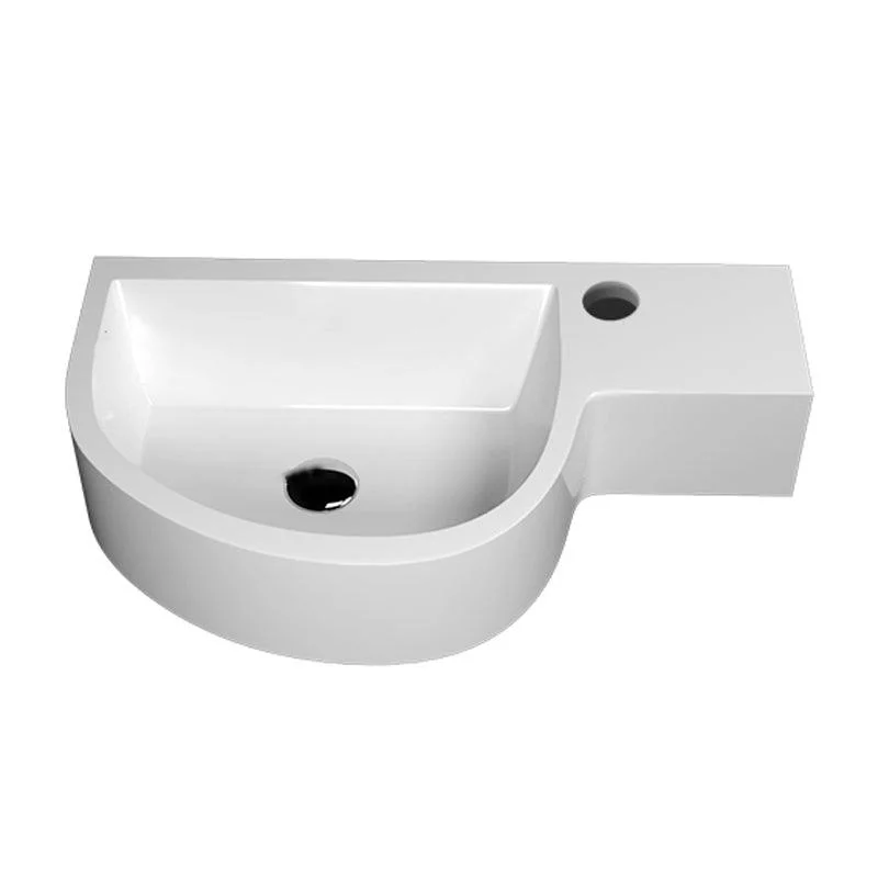 Modern Bathroom Sink Man Made Rock Specialty Wall Mount Bathroom Sink without Tap -Bathlova