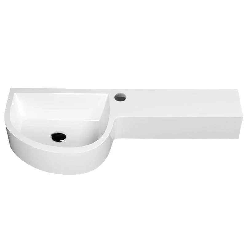 Modern Bathroom Sink Man Made Rock Specialty Wall Mount Bathroom Sink without Tap -Bathlova