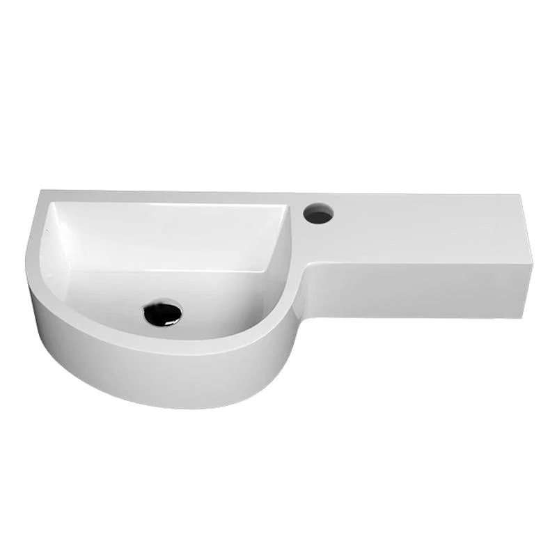 Modern Bathroom Sink Man Made Rock Specialty Wall Mount Bathroom Sink without Tap -Bathlova