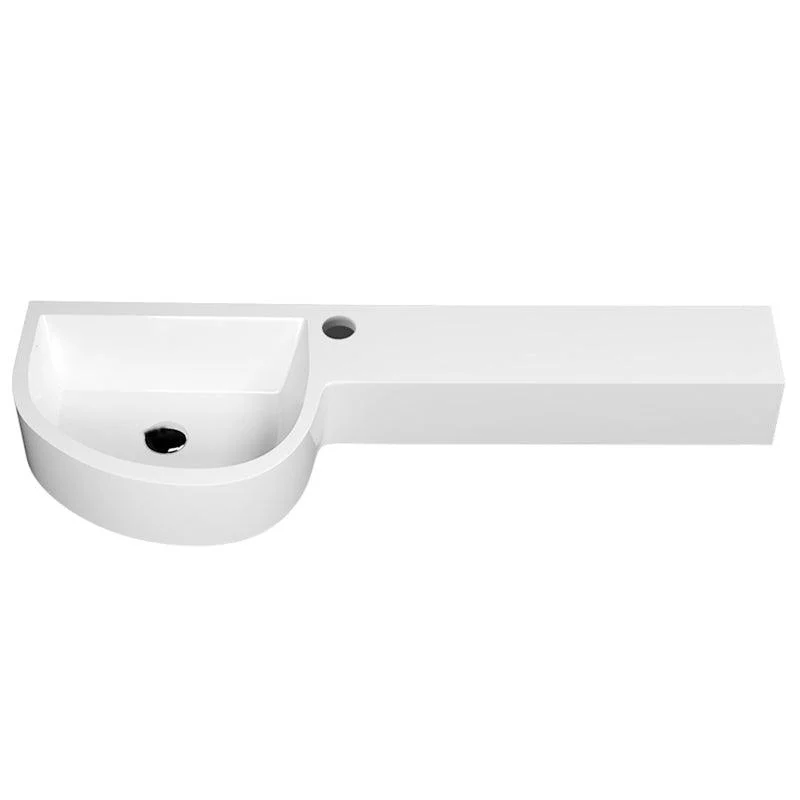 Modern Bathroom Sink Man Made Rock Specialty Wall Mount Bathroom Sink without Tap -Bathlova