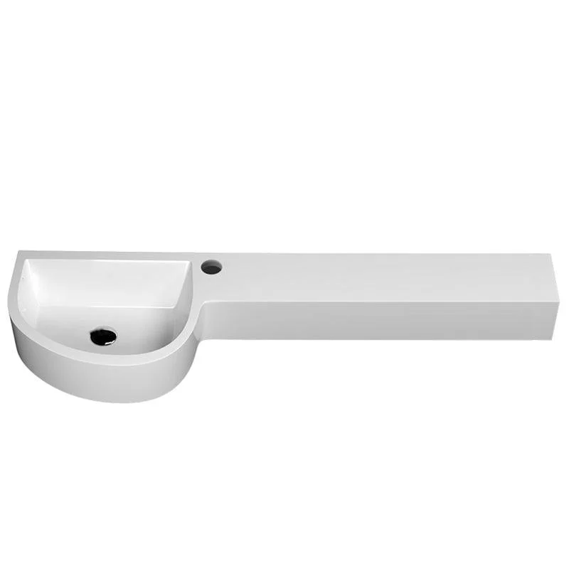 Modern Bathroom Sink Man Made Rock Specialty Wall Mount Bathroom Sink without Tap -Bathlova