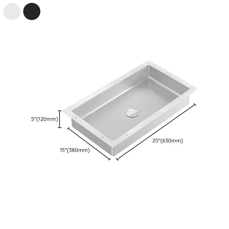 Modern Bathroom Sink Metal Rectangular Undermount Bathroom Sink with Pop-Up Drain -Bathlova