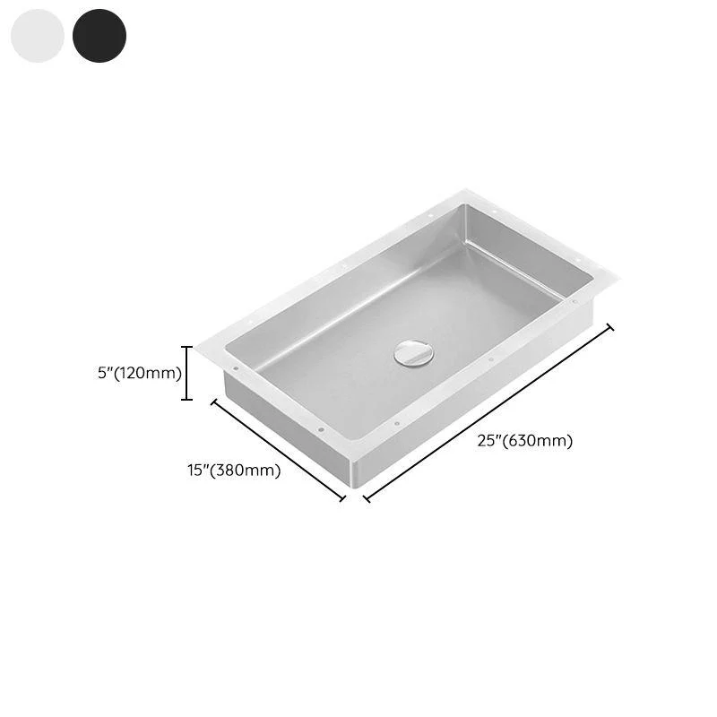 Modern Bathroom Sink Metal Rectangular Undermount Bathroom Sink with Pop-Up Drain -Bathlova