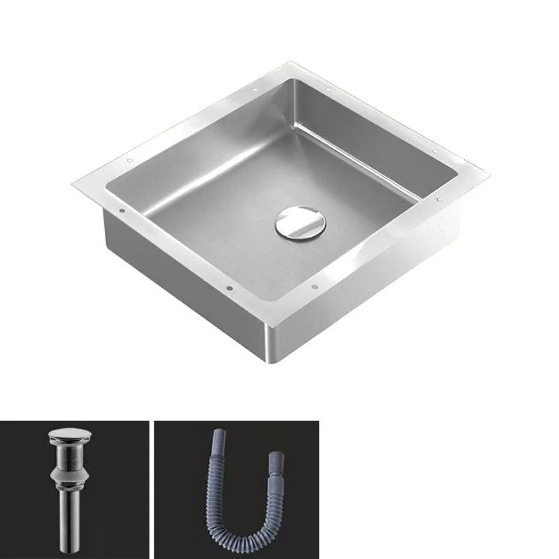 Modern Bathroom Sink Metal Rectangular Undermount Bathroom Sink with Pop-Up Drain -Bathlova