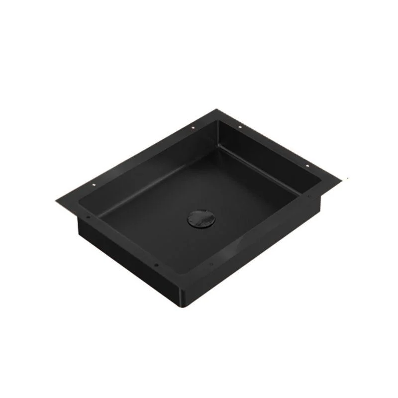 Modern Bathroom Sink Metal Rectangular Undermount Bathroom Sink with Pop-Up Drain -Bathlova