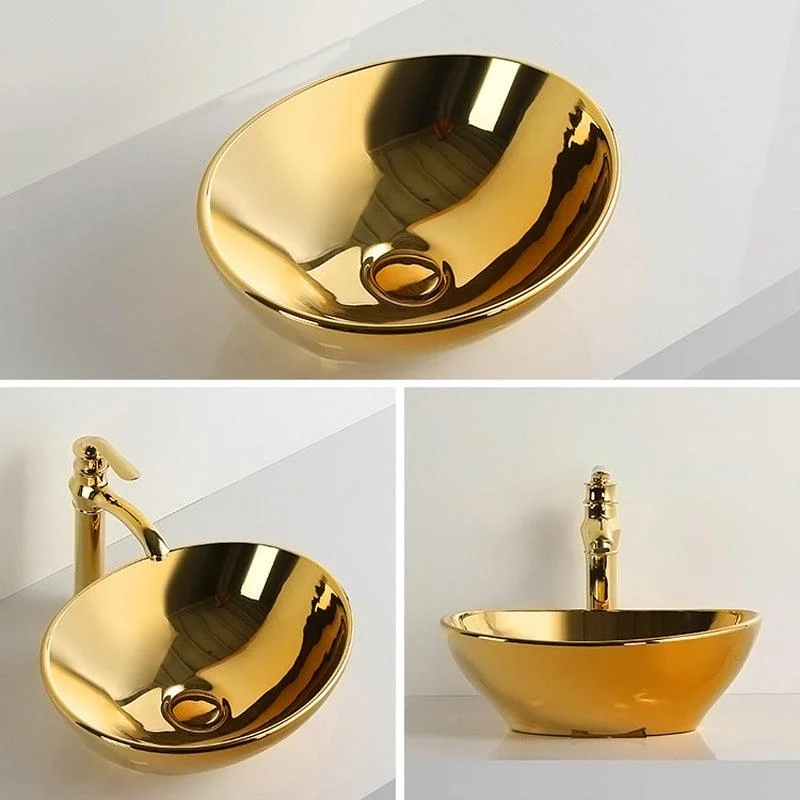 Modern Bathroom Sink Metal Rectangular with Pop-Up Drain and Tap Vessel Bathroom Sink -Bathlova