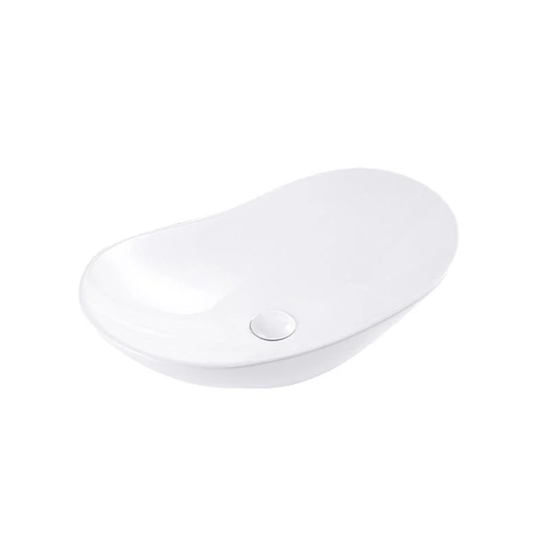 Modern Bathroom Sink Oval Bathroom Sink Overflow with Basin and Tap -Bathlova