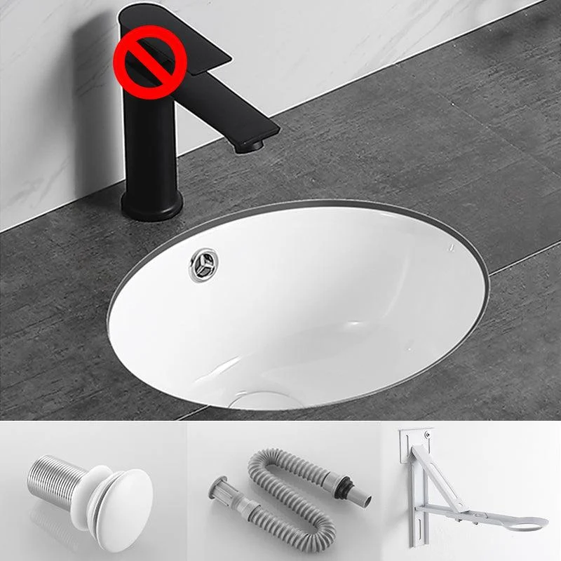 Modern Bathroom Sink Pop-Up Drain Overflow Hole Vessel Sink with Tap -Bathlova