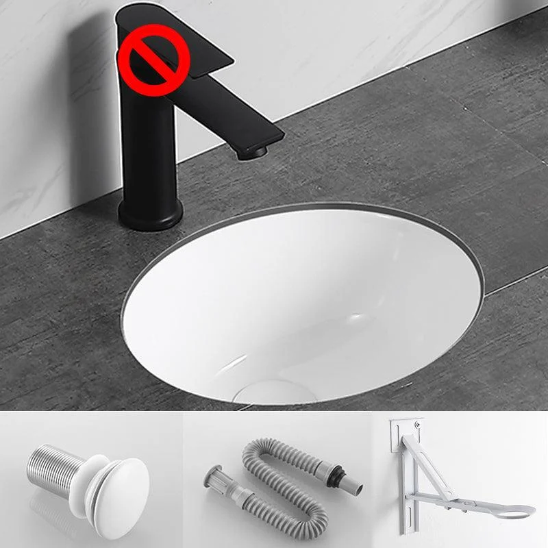 Modern Bathroom Sink Pop-Up Drain Overflow Hole Vessel Sink with Tap -Bathlova