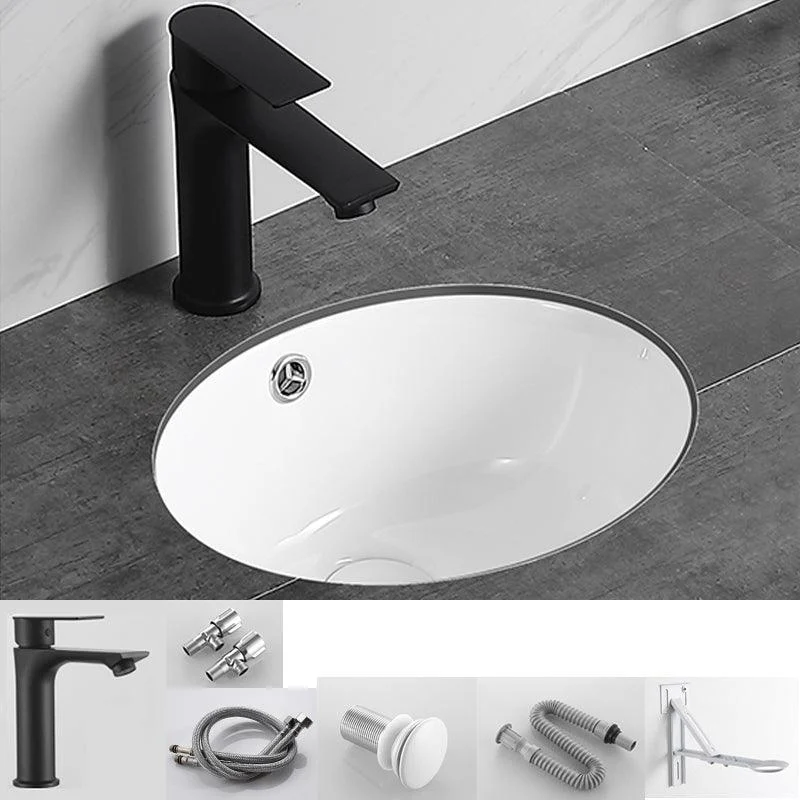 Modern Bathroom Sink Pop-Up Drain Overflow Hole Vessel Sink with Tap -Bathlova