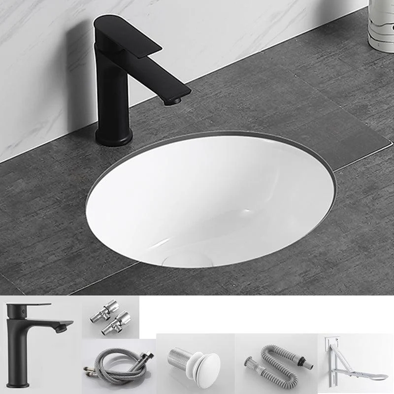 Modern Bathroom Sink Pop-Up Drain Overflow Hole Vessel Sink with Tap -Bathlova