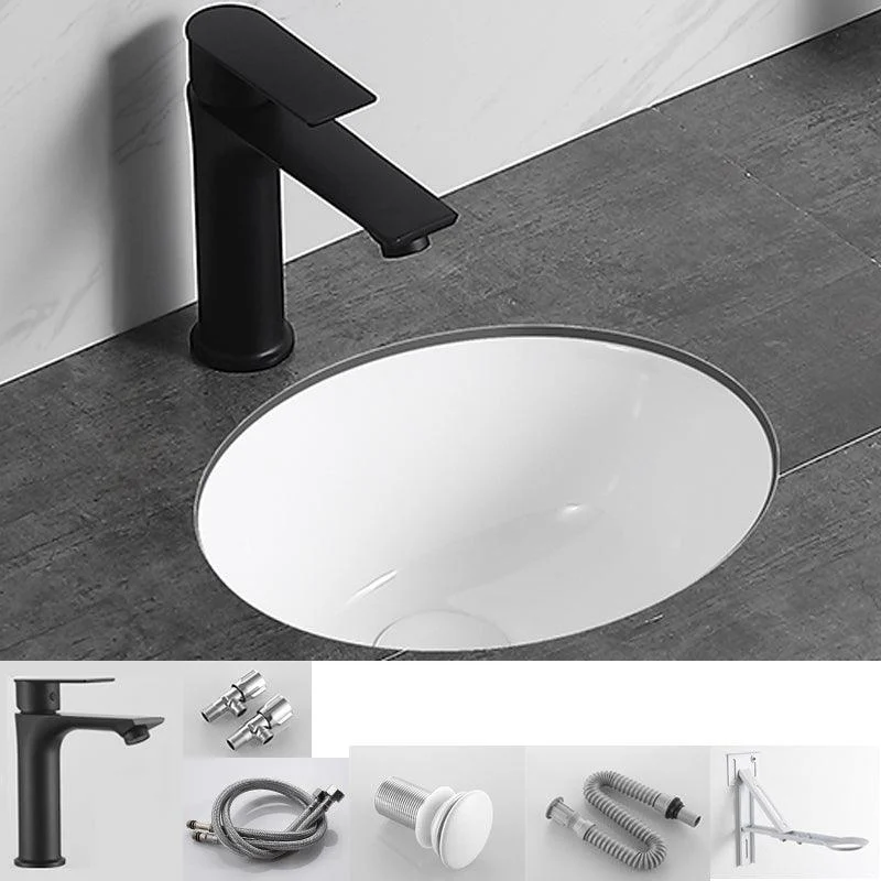 Modern Bathroom Sink Pop-Up Drain Overflow Hole Vessel Sink with Tap -Bathlova