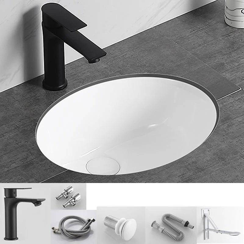 Modern Bathroom Sink Pop-Up Drain Overflow Hole Vessel Sink with Tap -Bathlova