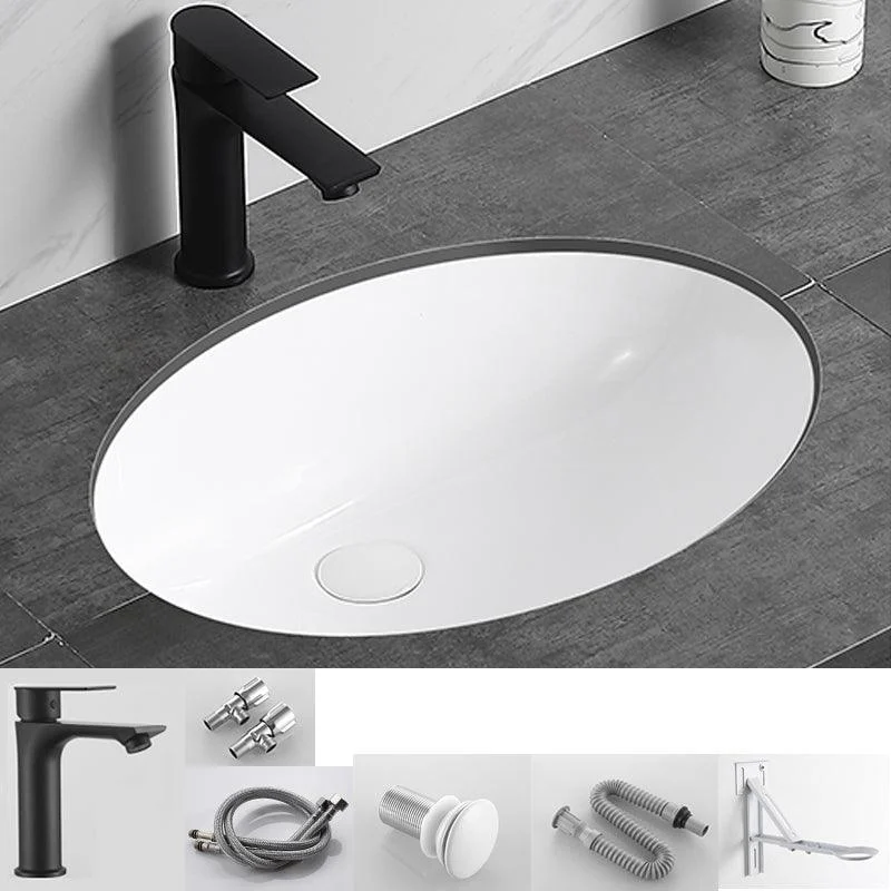 Modern Bathroom Sink Pop-Up Drain Overflow Hole Vessel Sink with Tap -Bathlova