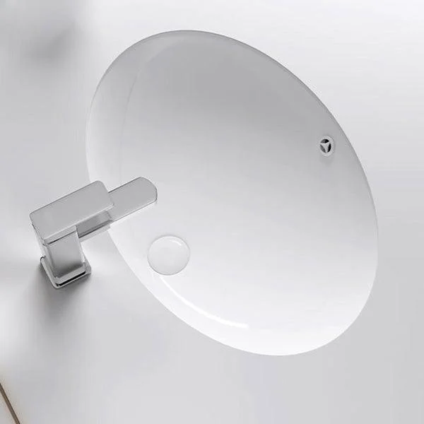 Modern Bathroom Sink Pop-Up Drain Porcelain Solid Color Oval-Shape Vessel Lavatory Sink -Bathlova