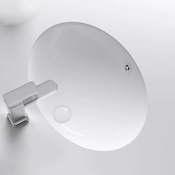 Modern Bathroom Sink Pop-Up Drain Porcelain Solid Color Oval-Shape Vessel Lavatory Sink -Bathlova