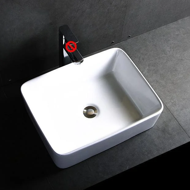 Modern Bathroom Sink Porcelain Pop-Up Drain Round Vessel Bathroom Sink -Bathlova