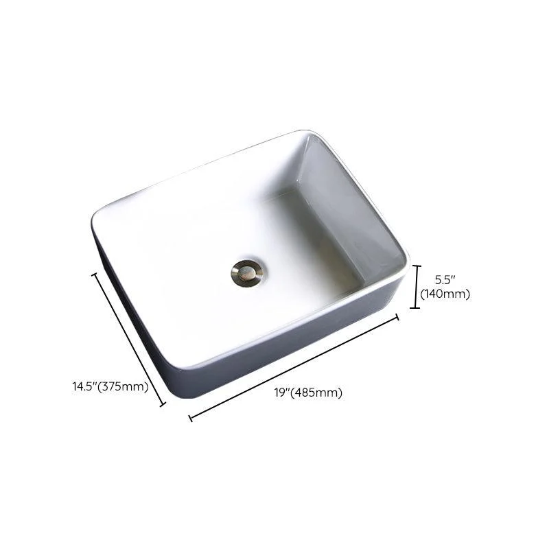 Modern Bathroom Sink Porcelain Pop-Up Drain Round Vessel Bathroom Sink -Bathlova