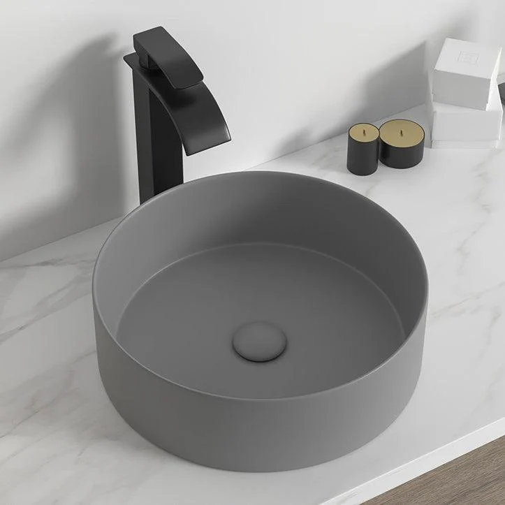 Modern Bathroom Sink Porcelain Round Wash Stand (Tap Not Included ) -Bathlova