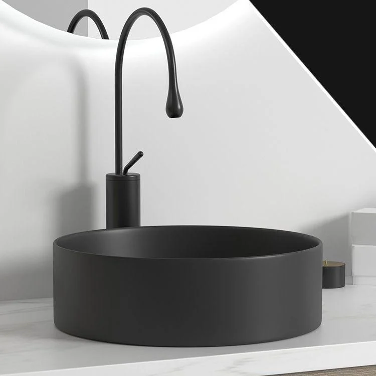 Modern Bathroom Sink Porcelain Round Wash Stand (Tap Not Included ) -Bathlova