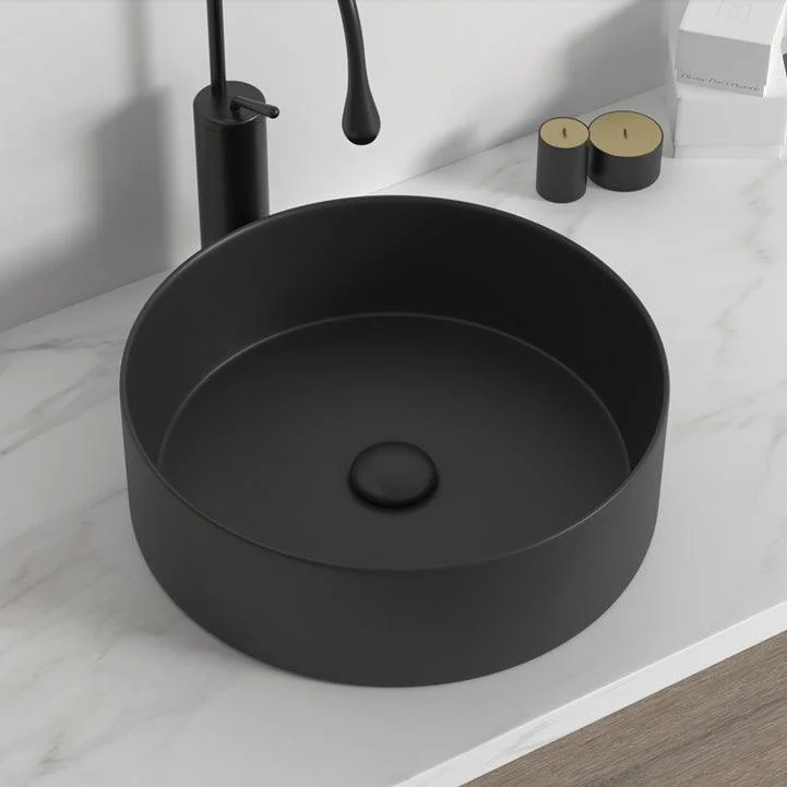 Modern Bathroom Sink Porcelain Round Wash Stand (Tap Not Included ) -Bathlova